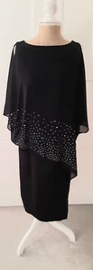 Bonprix Womens Dress Cold Shoulder Special Occasion Ladies Black Size UK 12 - Picture 1 of 7