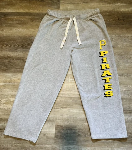 Vintage Pittsburgh Pirates Sweatpants XL Gray Spellout MLB Cover