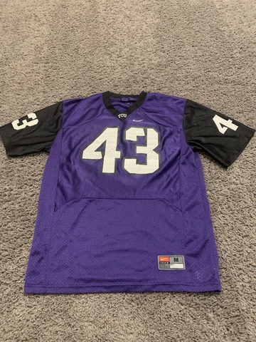 Nike TCU Horned Frogs Football Jersey #43 Youth Medium 12/14 Boys Team B10 Cover