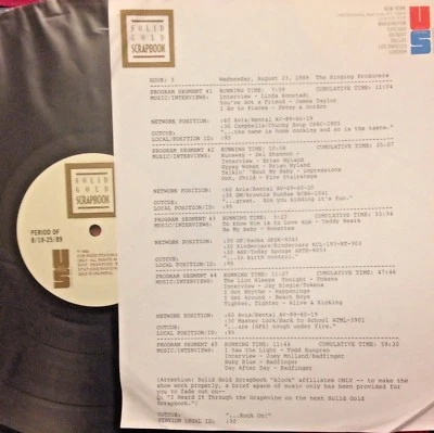 RADIO SHOW 8/23/89 SINGING PRODUCERS: TODD RUNDGREN, BADFINGER, JAMES TAYLOR - Image 1 of 2