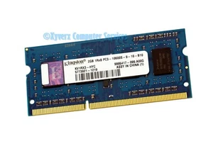 KV1RX3-HYC GENUINE KINGSTON MEMORY LAPTOP 2GB 1RX8 PC3-10600S-9-10-B10 (CA67) - Picture 1 of 2