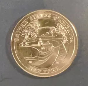 2021-P New York American Innovation Dollar (AID) ERIE CANAL BOAT * Envío GRATIS - Imagen 1 de 2