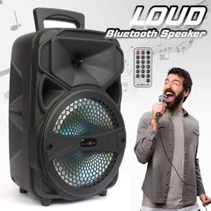 8inch 1000W Wireless Portable FM Bluetooth Speaker Heavy Bass Sound System Party - Picture 1 of 9
