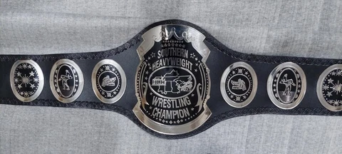 Southern Heavyweight Wrestling Championship Leather Belt Cover