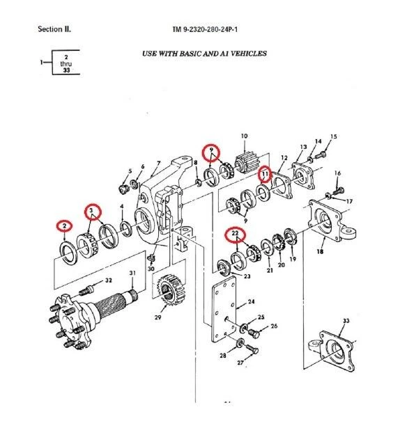 KIT DE ROLAMENTO DE CUBO ENGRENADO HUMVEE HMMWV HUMMER H1 COM VEDAÇÕES CORRIDAS NÃO INCLUÍDAS - Imagem 1 de 1