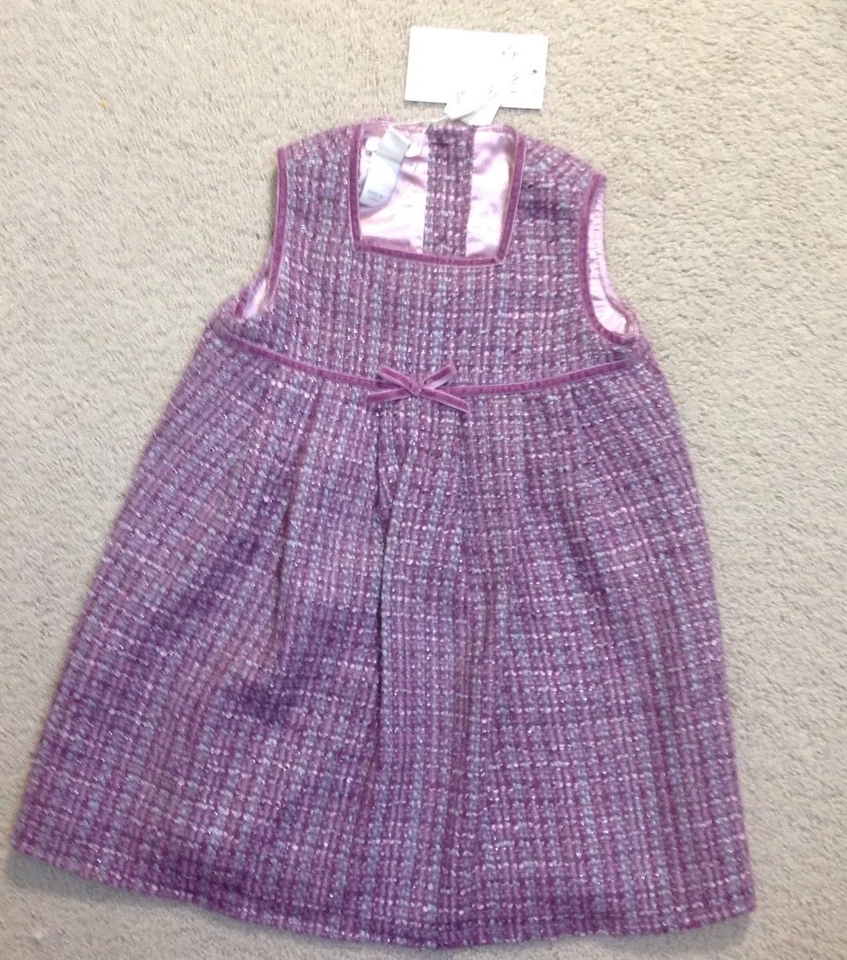 Monsoon Baby Girl~12-18 M~Wool Blend Jumper W/ Velvet~Christmas Glitter~NWT~$45R - Image 1 of 1