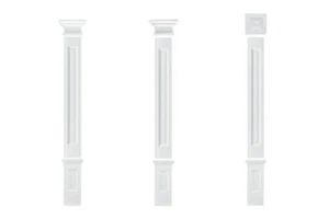 Pilaster Säulenfuss Dekosäule Stuckprofil Kapitell Wandsäule Polyurethane weiß - Bild 1 von 21