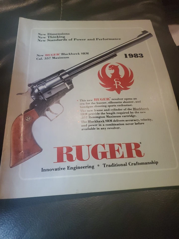 Vintage Ruger 1983 Rifles Guns Ammunition Hunting Book Catalog Magazine - Image 1 of 3