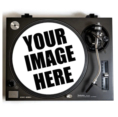 Custom Personalized DJ Slipmat with your Image, COATED Turntable Vinyl Records - Image 1 of 4