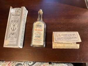 Vintage Loxol Pain Expeller Medicine Bottle Staten Island NY - With Directions - Picture 1 of 11