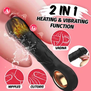 Beginners Realistic Heated Dildo Clit Anal G-Spot Vibrator Massager Sex Toys - Picture 1 of 8