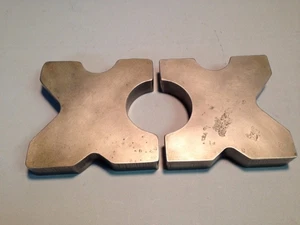 20 TON STEEL SHOP PRESS BED PLATES, H-Frame Arbor 4 notch 1"X 5"X 5" Set - Picture 1 of 6