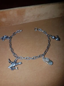 835er Silberarmband / Bettelarmband FBM, mit Anhängern - Bild 1 von 6