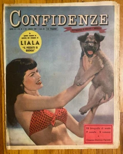 Bettie Page 1951 Italien Zeitschrift auf dem Cover - Diva Pinup Girl Risque Betty Page - Bild 1 von 1