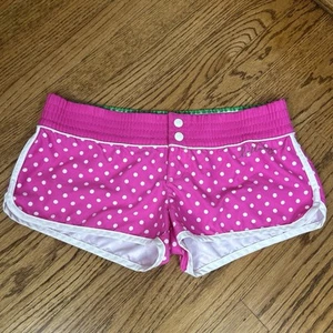 Billabong Y2K Polka Dot Pink Low Rise Mini Shorts Size M - Picture 1 of 10