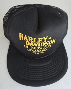 Used Harley Davidson Columbia MO Baseball Cap Snapback Truckers Cap Foam Backing - Picture 1 of 3