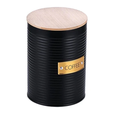 Kaffeedose Vorratsdose Kaffeebohnen Behälter Kaffee Aufbewahrungsbox schwarz - Bild 1 von 2