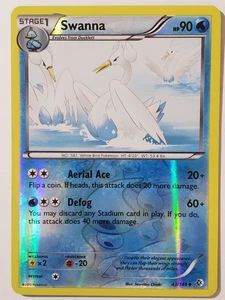 REVERSE HOLO Swanna 43/149 VLP - Boundries Crossed Pokemon Card - Suwama Chiaki - Picture 1 of 3