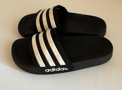 Sandalias Adidas Niños Jóvenes Negras Puntera Abierta Chanclas Talla 13K (Zapatos de Ducha) Foto 1 de 4