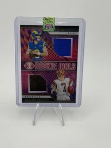 2023 Illusions Rookie Idols Dual Memorabilia Boomer Esiason & Stetson Bennett RC - Picture 1 of 2