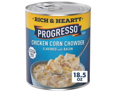 Sopa Progresso rica y abundante, sopa de pollo y maíz (18,5 oz) - paquete de 6 Foto 1 de 3