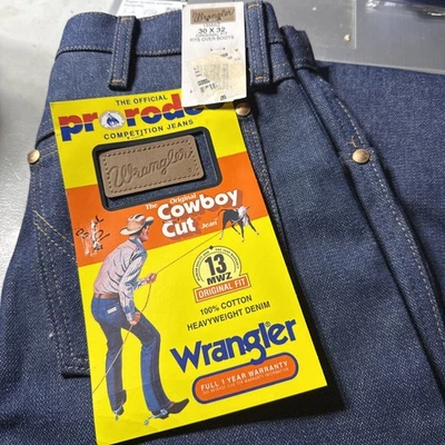 Pantalones de mezclilla Wrangler 13MWZ para hombre 30x32 azul vaquero nuevos con etiquetas Western Rodeo LEER Foto 1 de 3