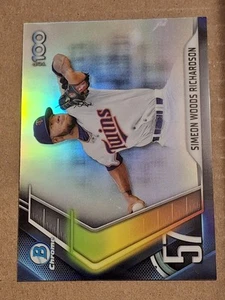 2022 SIMEON WOODS RICHARDSON BOWMAN CHROME TOP 100 ROOKIE CARD RC #BTP-57 TWINS - Picture 1 of 3