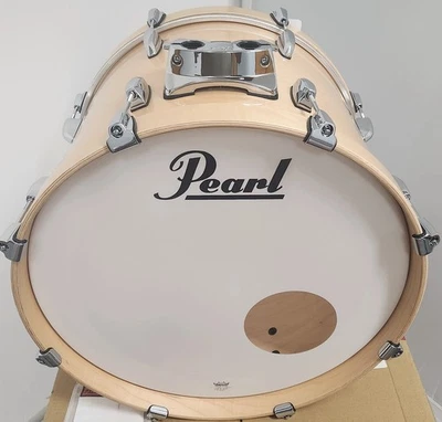 Профессиональный натуральный клен Pearl PMX 20x14 дюймов с держателем Tom + крепление басовый ударный барабан - Изображение 1 из 4