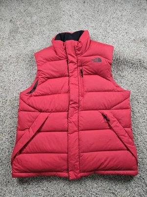 The North Face 550 Down Puffer Vest Mens XL Red Full Zip Jacket Outdoor  - Image 1 of 4