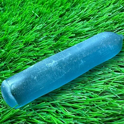 LAB CREATED 81.51 GRAM SWISS BLUE SPINEL # 106 ROUGH (Full Boule) GEMSTONE - Image 1 of 3