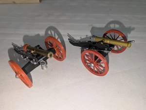 Par de cañones de campo de la Guerra Civil de Estados Unidos de plástico Timpo Toys vintage años 70 EXC - Imagen 1 de 4