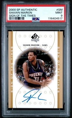 PSA 9 - SHAWN MARION Automático EN TARJETA 2000 Cubierta Superior SP Auténtico Sign of the Times Foto 1 de 2