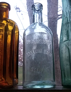 DR.J.H.McLEAN'S BÁLSAMO DE VINO DE ALQUITRÁN ST.LOUIS 7" BOTELLA MEDICINAL TAMAÑO MEDIANO 1890 EXCAVADO - Imagen 1 de 4