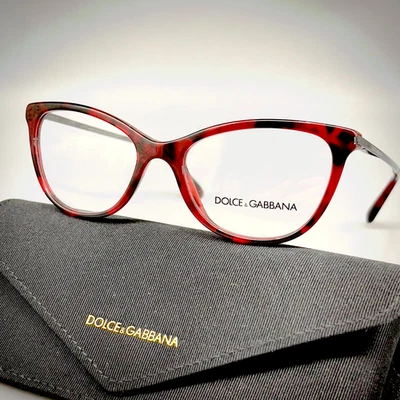 DOLCE&GABBANA Dolce & Gabbana DG 3258 / 2889 Woman Eyeglasses Havana Red 54-17-140mm Original