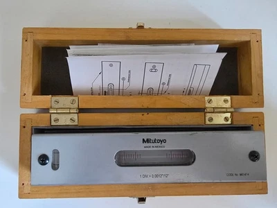 Nivel de máquina de precisión Mitutoyo 630-614 en orig. Caja de madera, en muy buen estado. Foto 1 de 4