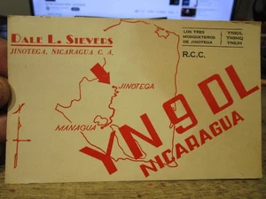 G25 Old QSL Amateur Ham Radio Operator Card JINOTEGA MANAGUA NICARAGUA Central A - Picture 1 of 2