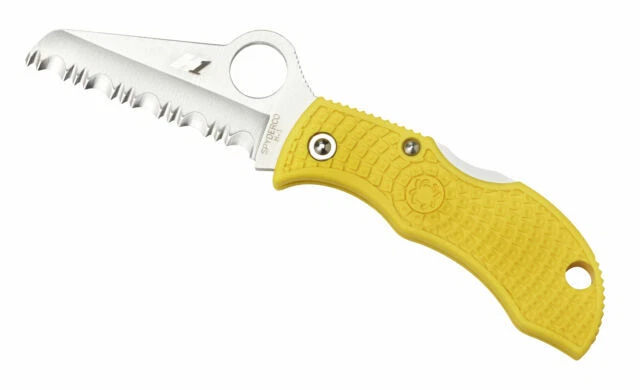 Spyderco Manbug Salt FRN Folding Knife Yellow Sheepfoot