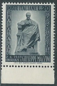 1949 ITALIEN MAZZINI POSTFRISCH ** - I22-4 - Bild 1 von 1