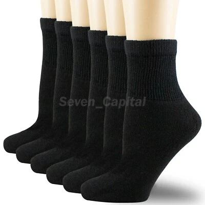 For Womens Mens Non Binding Top Circulatory Diabetic Cotton Low Cut Ankle Socks - Image 1 of 4