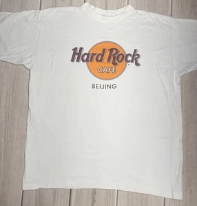 Camiseta Hard Rock Cafe para Hombre Talla Grande Beijing Blanca Clásica Diseño de Logotipo - Imagen 1 de 5