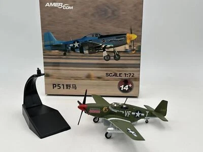 AMER WWII USAF P51B Mustang Shangri-La 336th Fighter Squadron 1/72 Diecast Model - Image 1 of 4