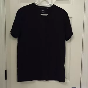 Hugo Boss Women's Black Relaxed Fit Pima Cotton T-Shirt Sz Large Casual Comfort - Picture 1 of 10