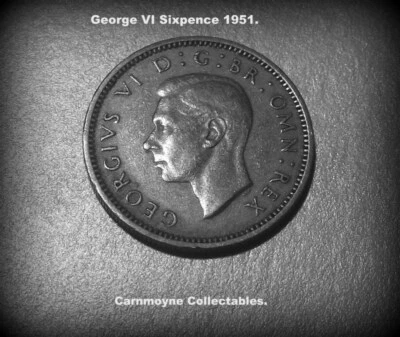 George VI Sixpence 1951.AH0204. - Image 1 of 2