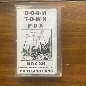 DOOMTOWN PDX comp cassette Portland Punk Mississipi Studios Wipers Poison Idea - Picture 1 of 4