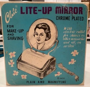 Vintage Light-up Vanity Makeup Mirror, used - Picture 1 of 5