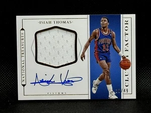 2015-16 Panini National Treasures Clutch Factor Jersey /49 Isiah Thomas Auto - Picture 1 of 2