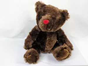 Dan Dee Brown Bear Plush 8 Inch Red Nose Stuffed Animal Toy - Picture 1 of 8