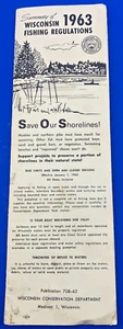 1963 Wisconsin Fishing Regulations Pamphlet - Picture 1 of 2