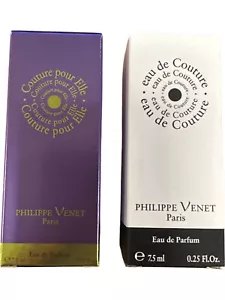 Philippe Venet Eau de Parfum Miniatures Couture pour Elle 7.5ml Made in France - Picture 1 of 3