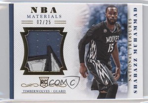 2013 Panini National Treasures NBA Material Prime /25 Shabazz Muhammad Rookie RC